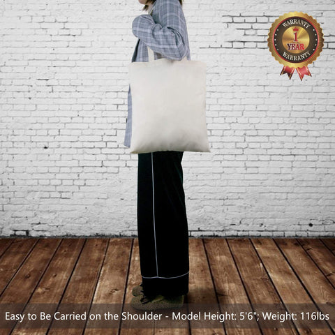 TopDesign tote bag side view highlighting reinforced handles for shoulder carry