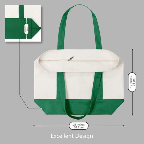 TOPDesign canvas tote is ideal for school, work, gym, and travel.