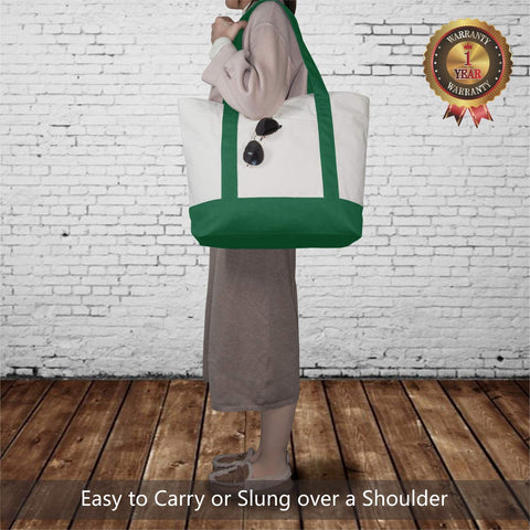 TOPDesign tote with top zipper closure keeps belongings secure during travel.
