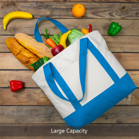 TopDesign tote bag highlighting large capacity for groceries and gear