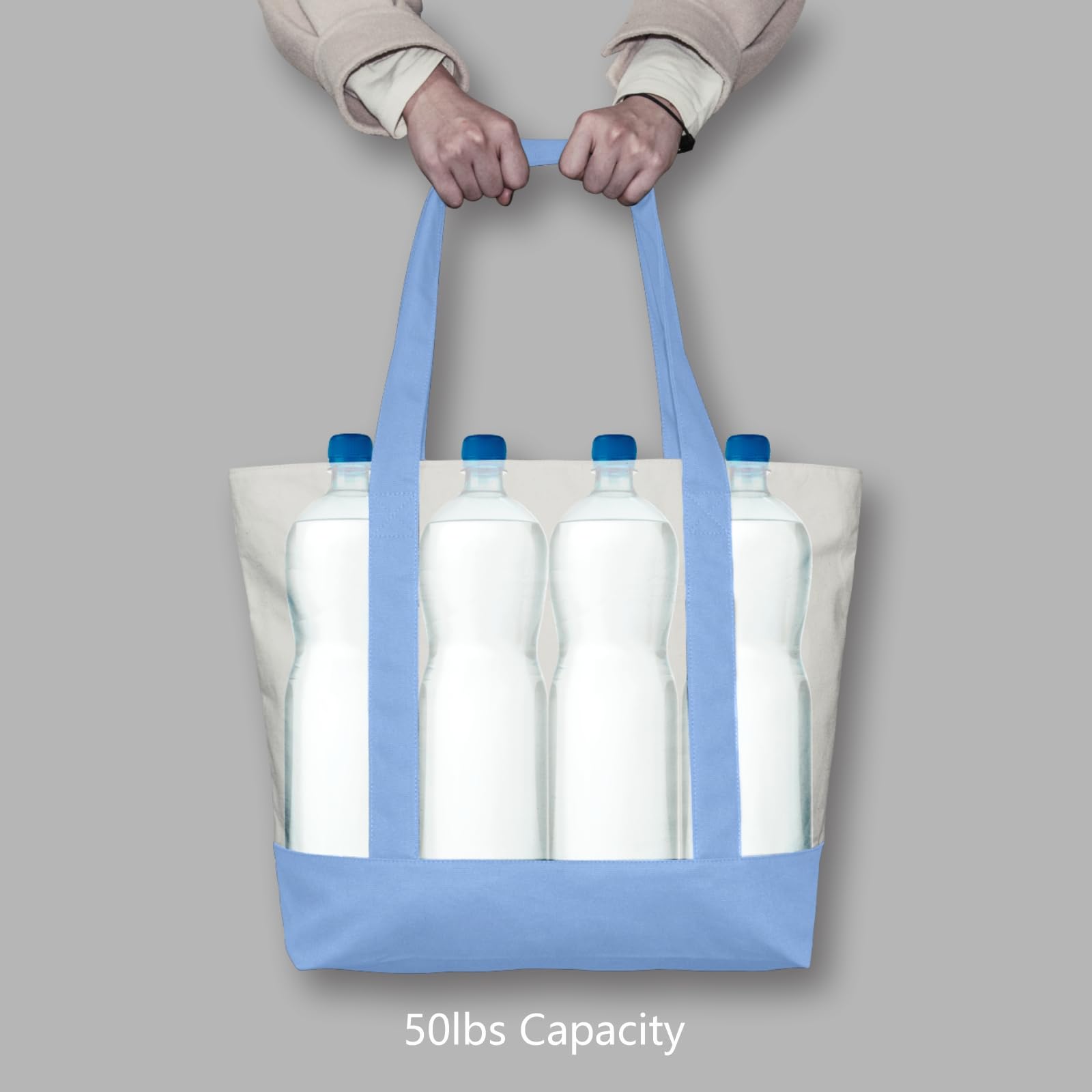 TopDesign tote uses durable 12 oz canvas built for daily use.