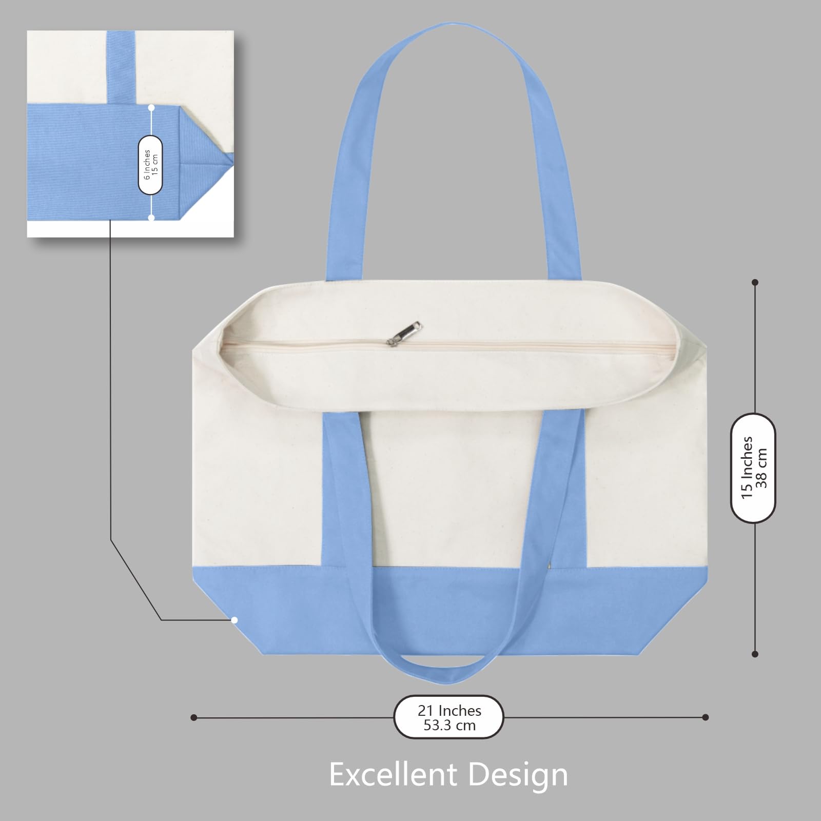 TopDesign tote includes an outside 8x8 pocket for small essentials.