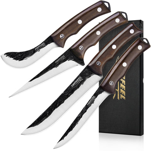 Topfeel 4-piece knife set slicing knife for precise kitchen prep.