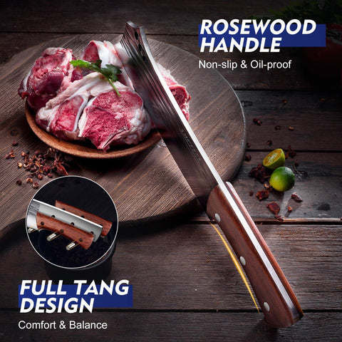 Topfeel full-tang three rivets ensure durable balance.