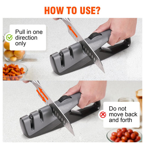 Topfeel sharpener non-slip base keeps sharpening stable on countertops.