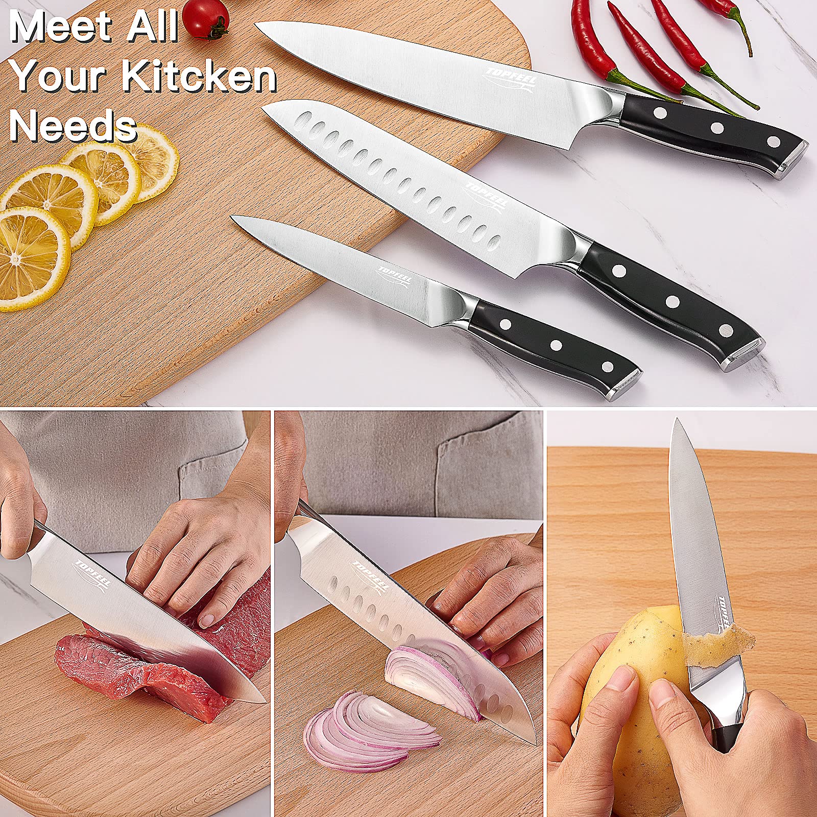Topfeel gift box and lifetime warranty for cooking enthusiasts.