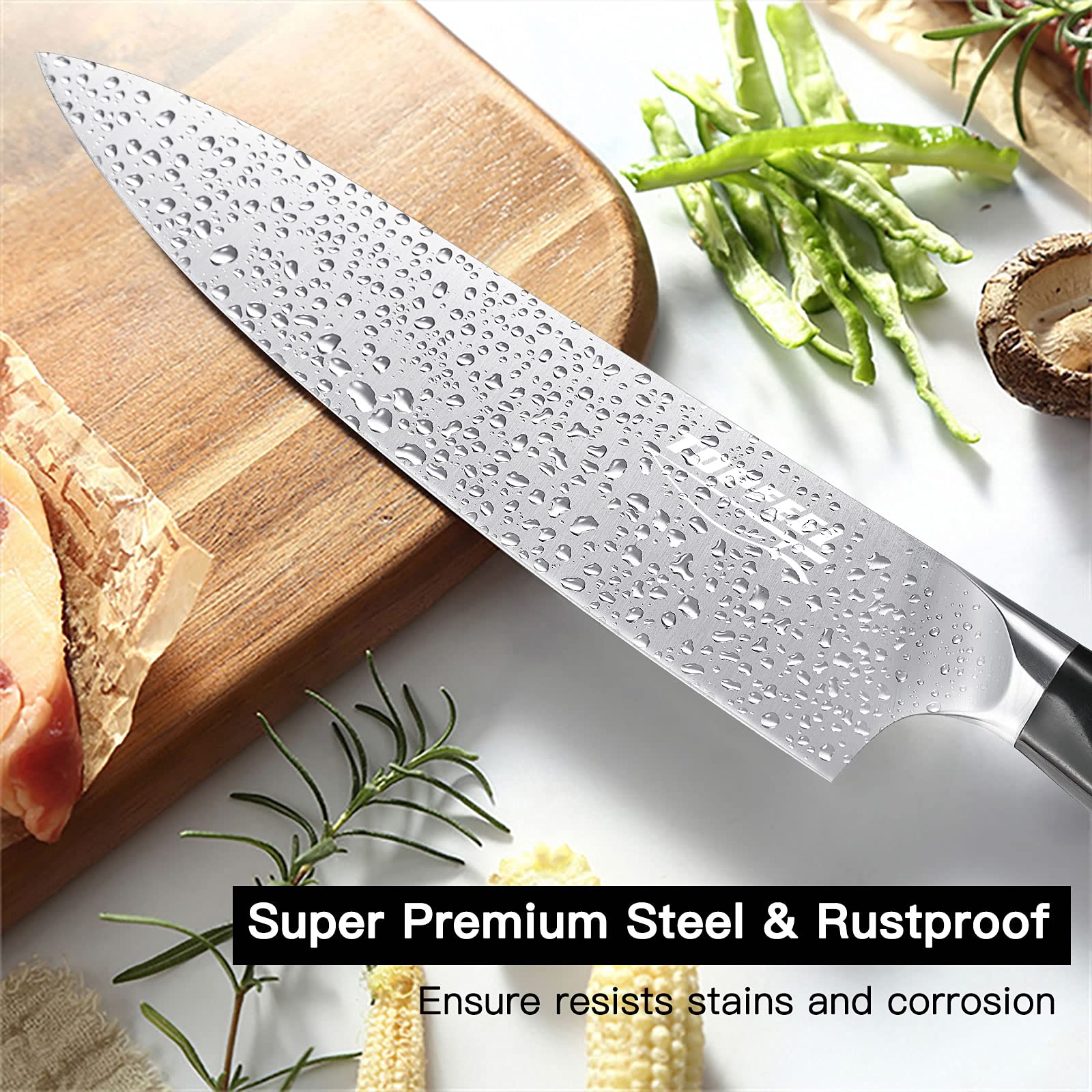 Topfeel 5-inch utility knife for detailed prep tasks.