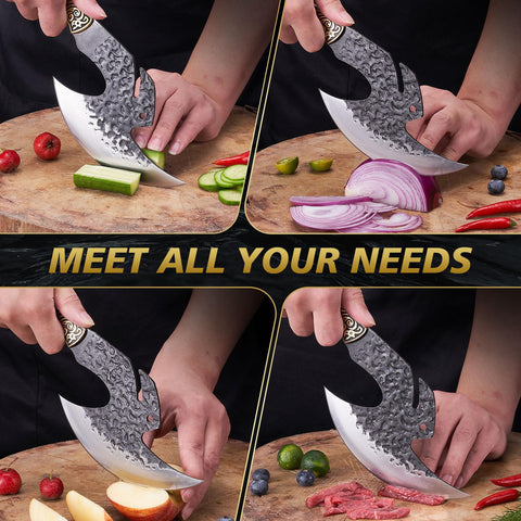 Topfeel Viking Knife rust-resistant blade with oil coating for long-lasting use.