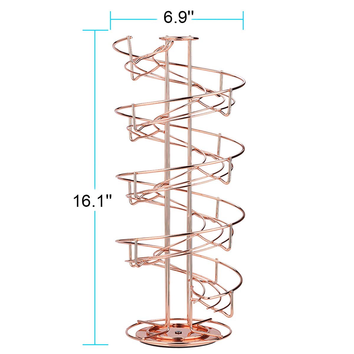 Toplife 360-degree rotating egg dispenser with rose gold finish.