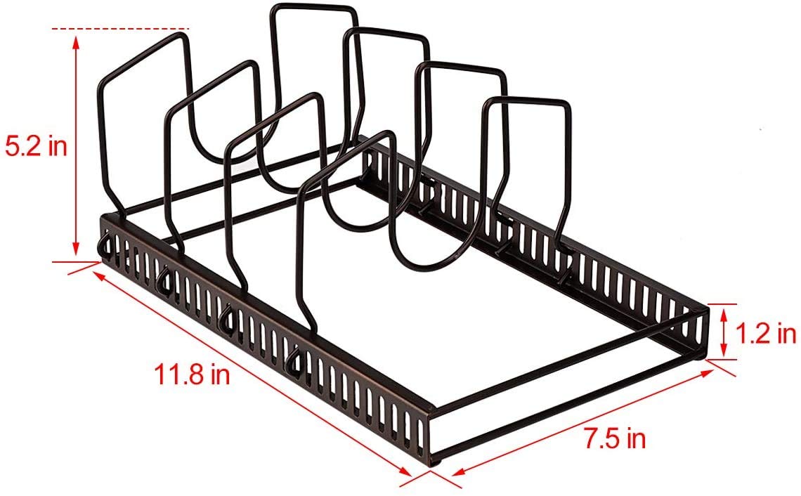 Toplife 7 adjustable compartments demonstrate versatile fit for various lid sizes