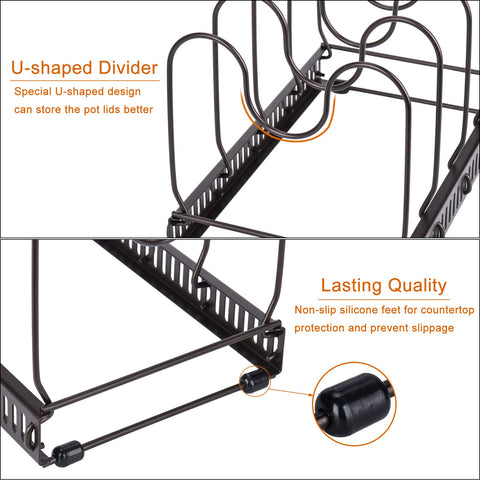 Toplife adjustable divider system adapts to space and cookware sizes