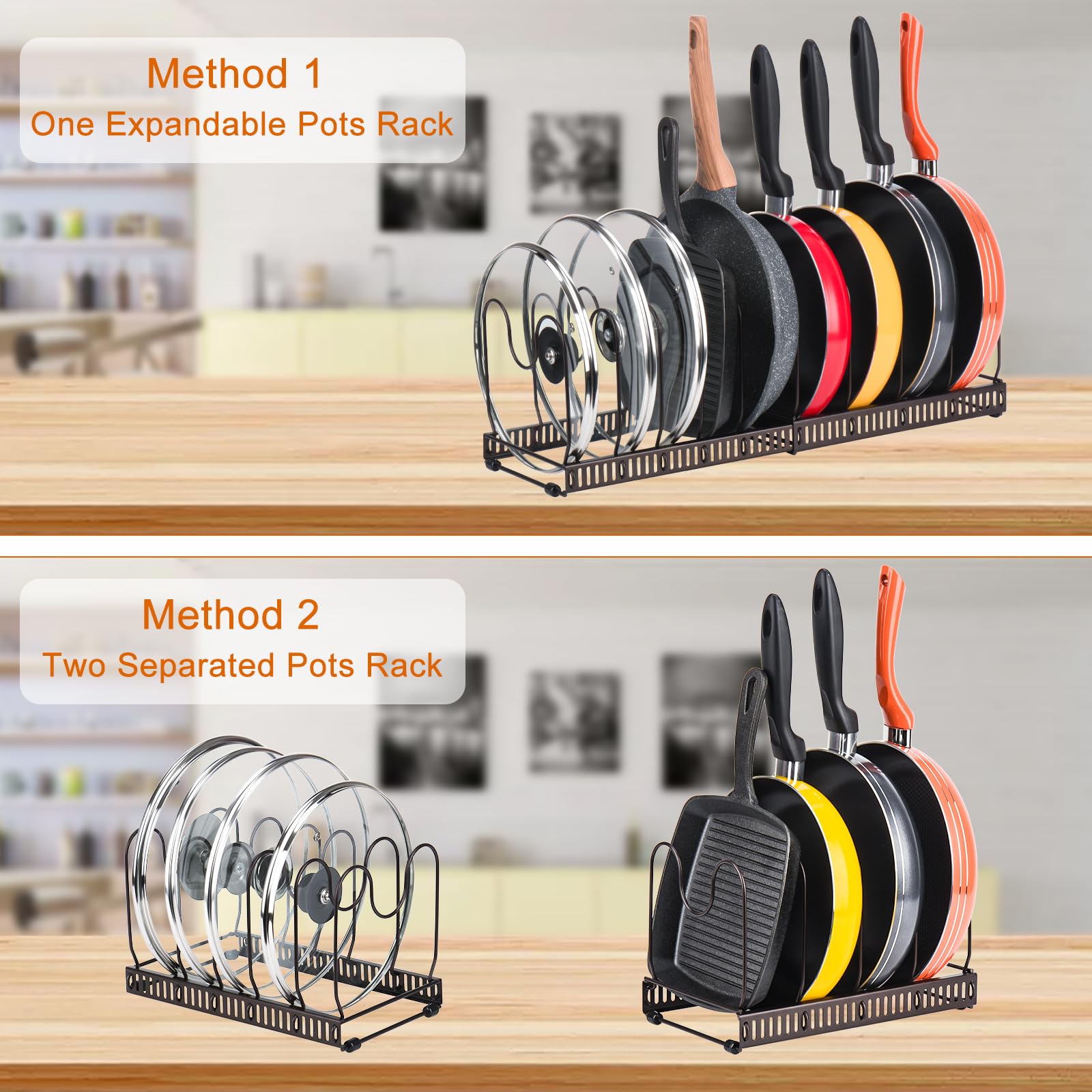 Toplife cabinet and countertop storage saver reduces kitchen clutter