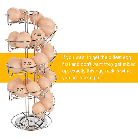 Toplife three-dozen capacity organizes eggs neatly in a stylish rack.