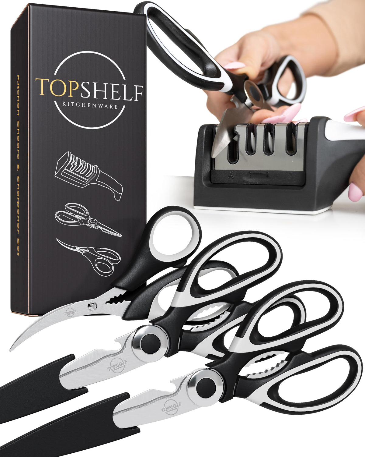 TopShelf Kitchenware heavy-duty shears for large poultry cutting and deboning.