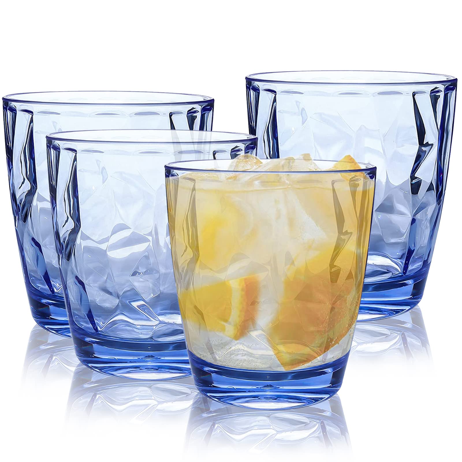 Topsky 10 oz tumbler set in blue, clear design for elegant home entertaining.