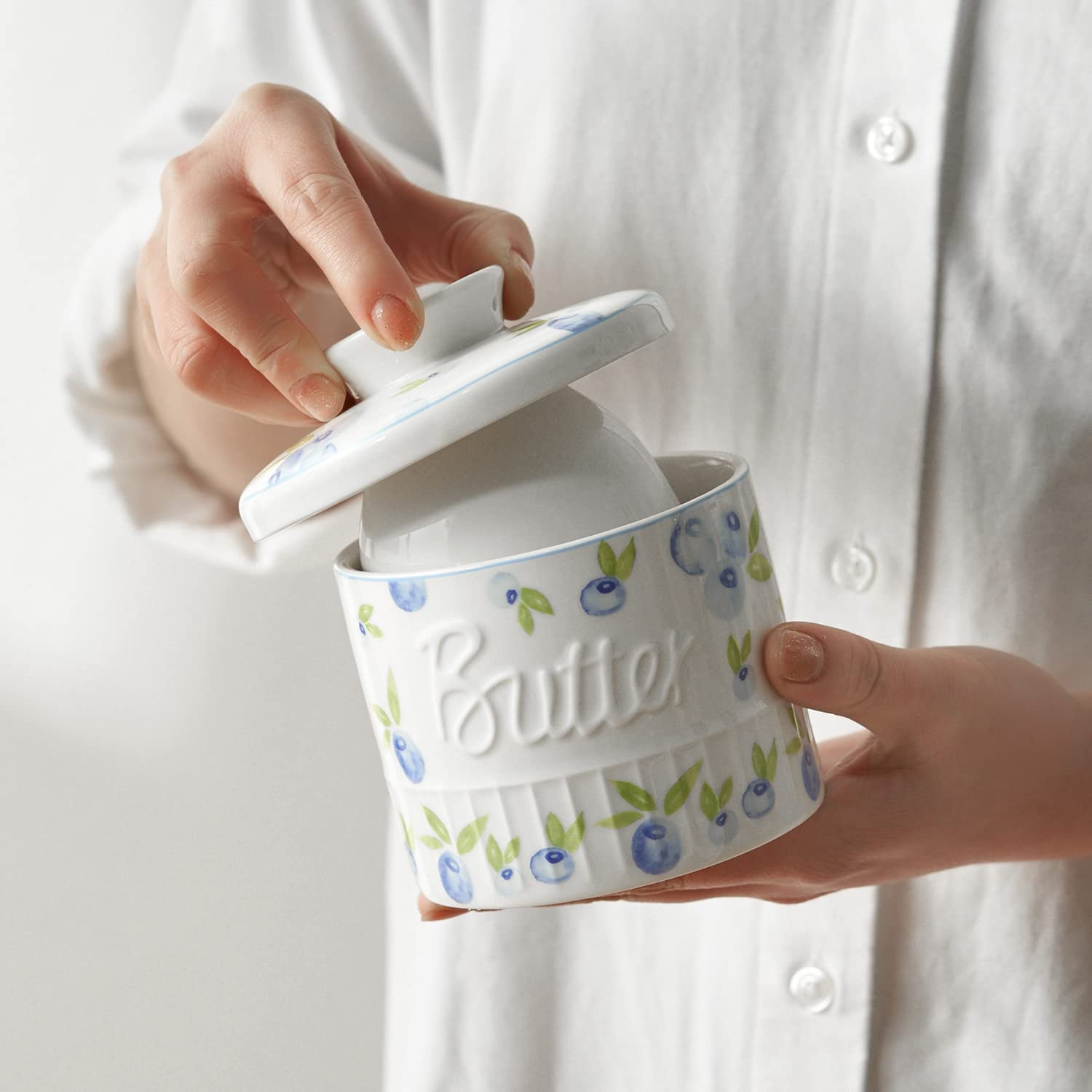 Add a pinch of salt to water to help keep butter fresh.