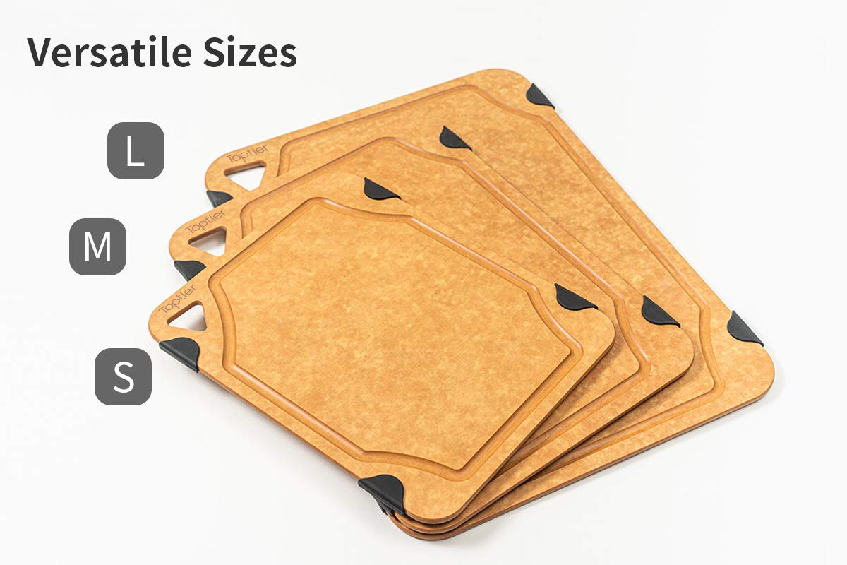 TopTier cutting board doubles as a serving tray for cheese and fruit