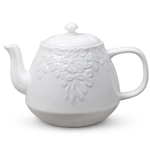Toptier Leaf Teapot with embossed leaf pattern, ideal for shared tea moments.