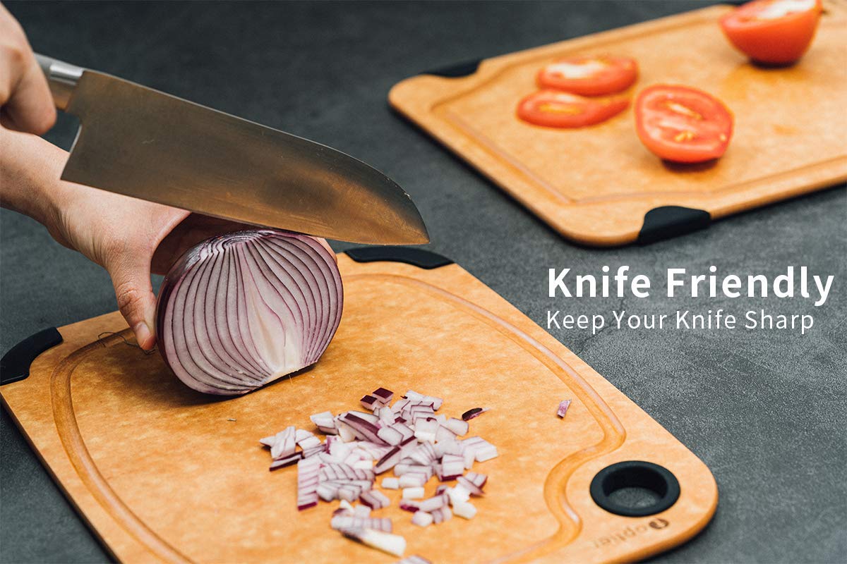 Toptier board features an easy-grip hole for storage.
