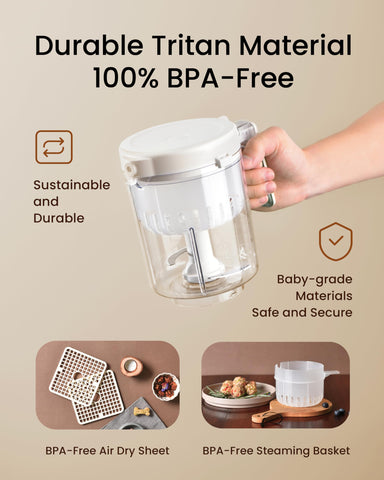 TOPTREES Pet Fresh Maker Tritan cups safe for ingredient prep