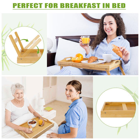 Topulors bed table for eating and working, ideal for couch or bed.