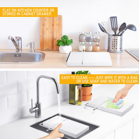 Topulors cheese slicer easy clean surface for quick cleanup.