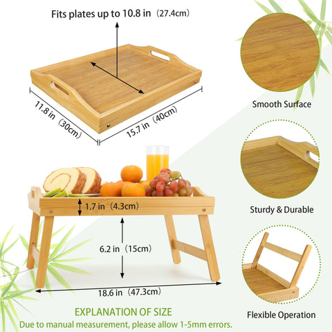 Topulors tray with double handles, easy to carry indoors or outdoors.