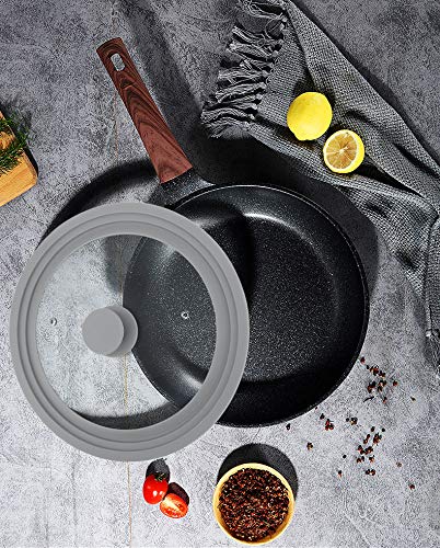 TOPULORS universal lid fits 9.5-11 inch cookware precisely