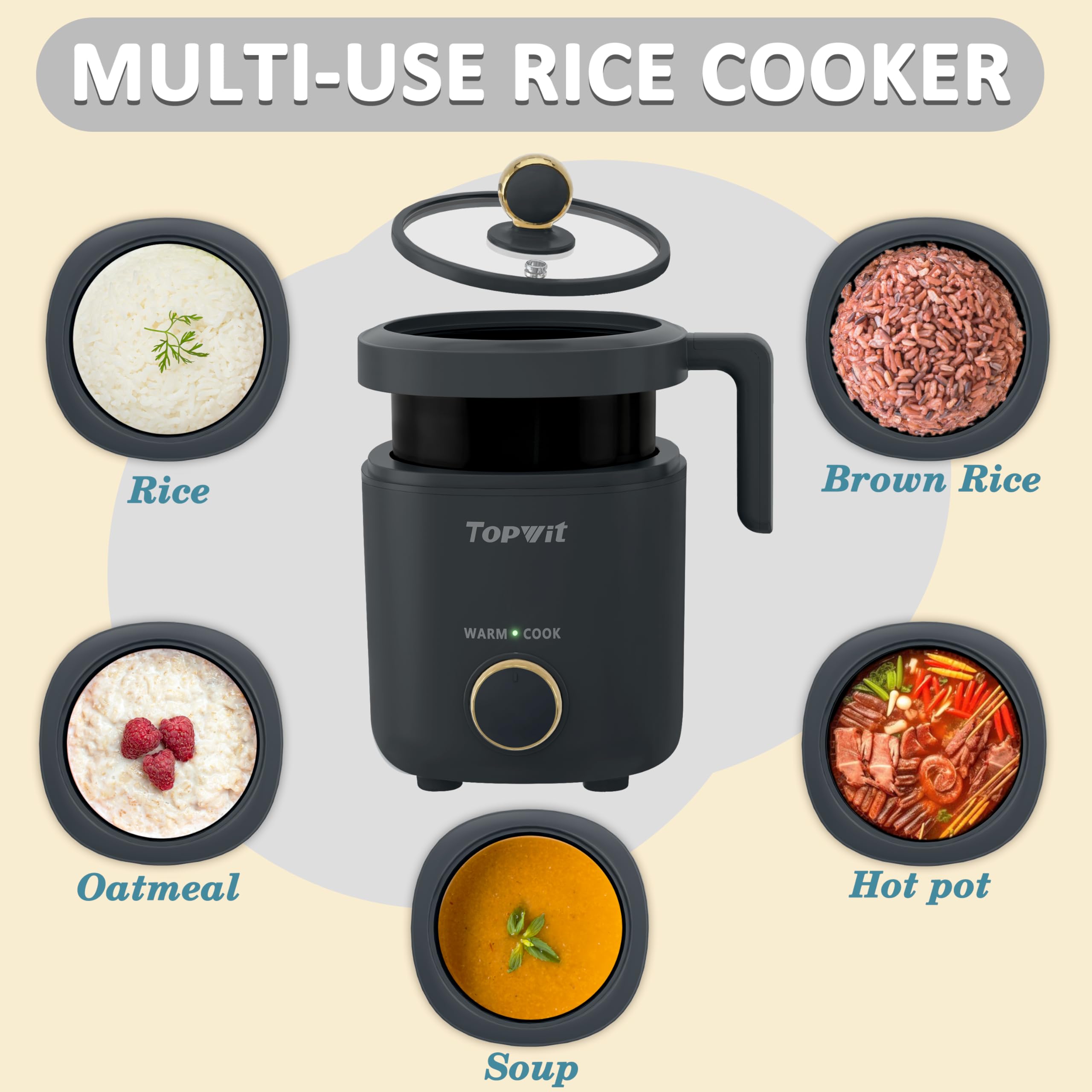 TopWit non-stick coating ensures easy release and quick cleanup