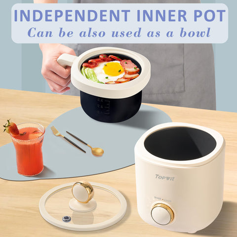 TopWit rice cooker small with one-touch control for quick meals