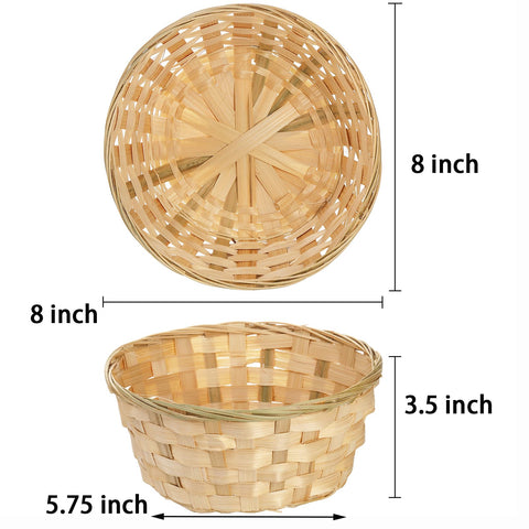 TOPZEA stackable bamboo fruit basket for space-saving counter display