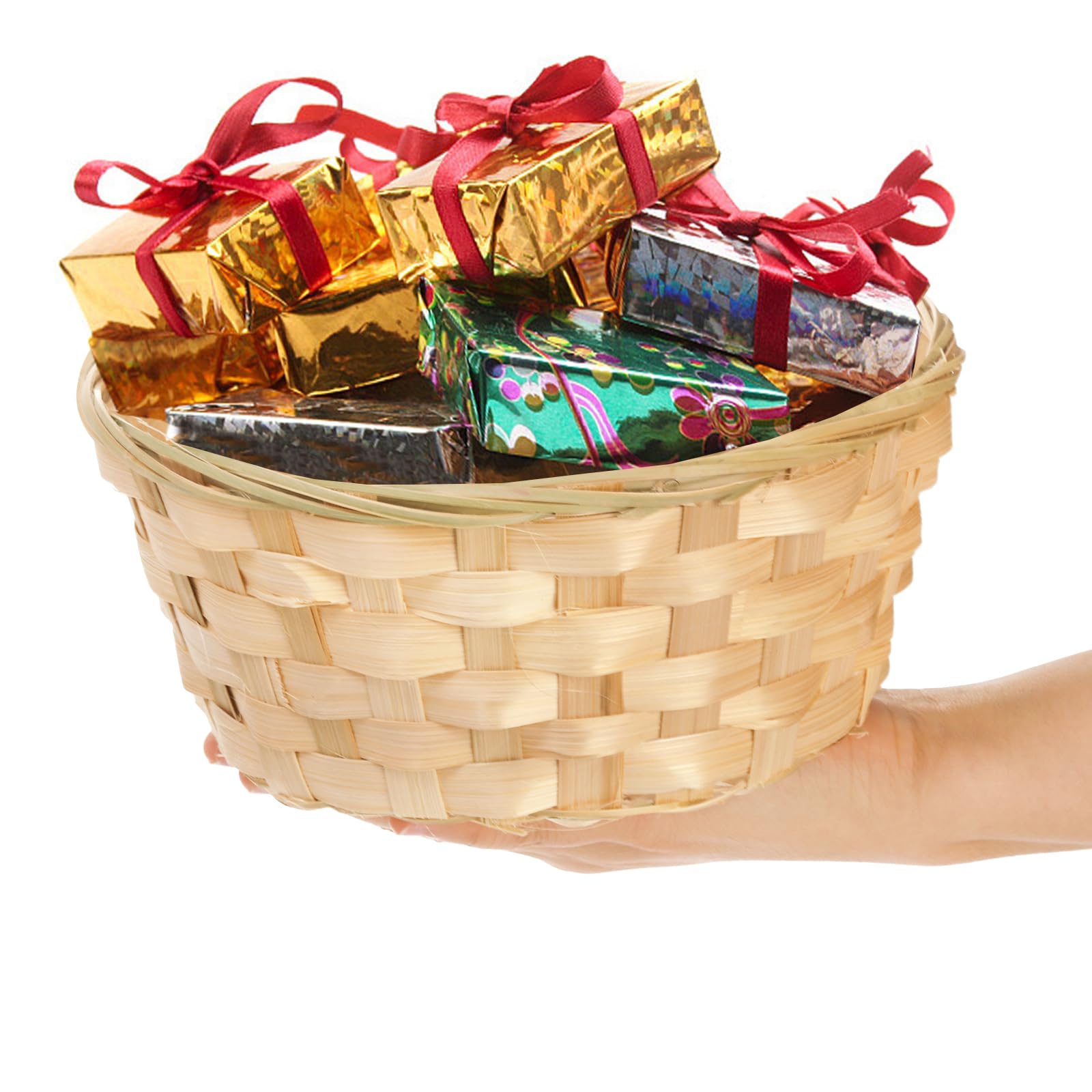 TOPZEA natural bamboo fruit basket with airflow to keep produce fresh