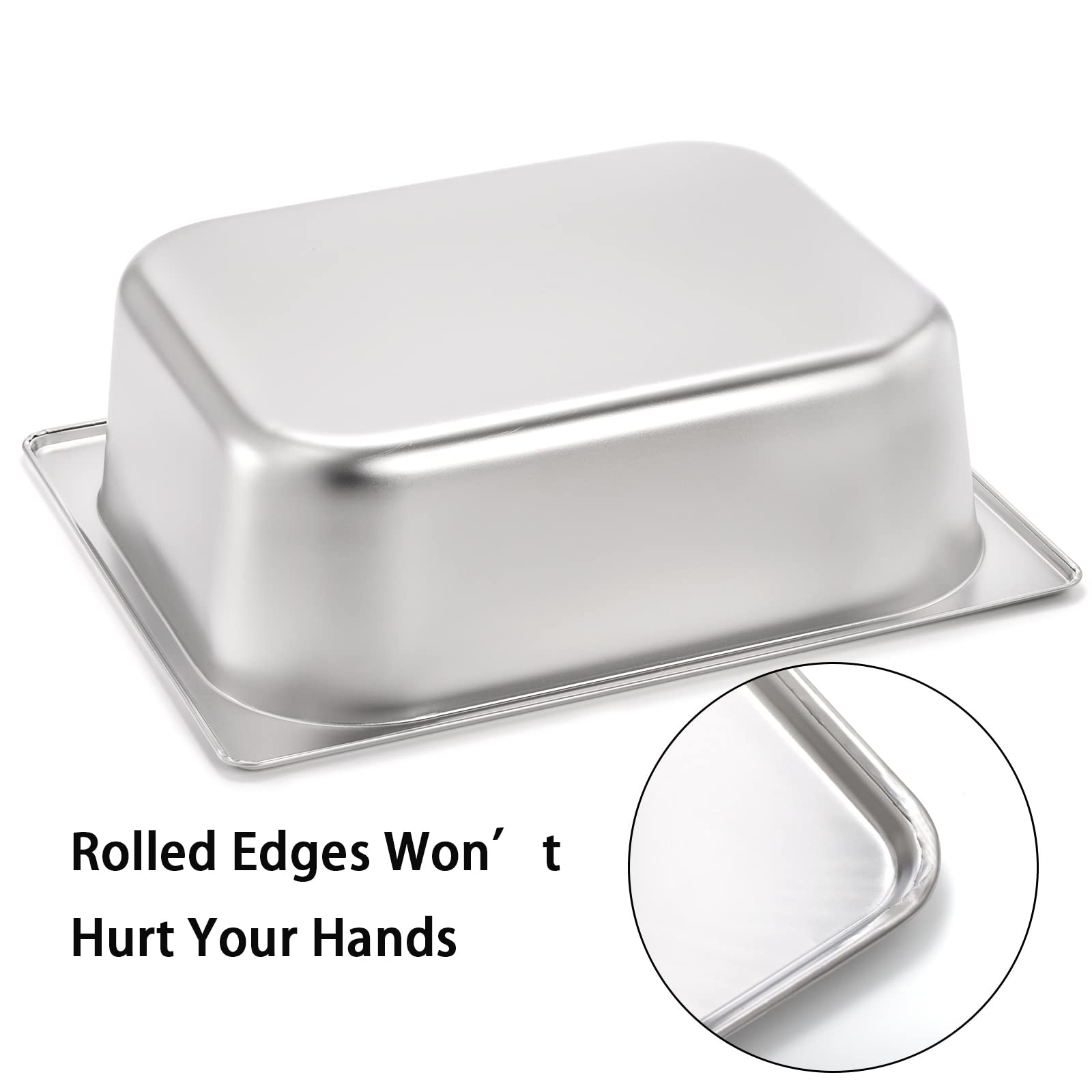 TopZea catering pans durable 4-inch deep and oven-safe for versatile serving