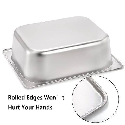 TopZea catering pans durable 4-inch deep and oven-safe for versatile serving