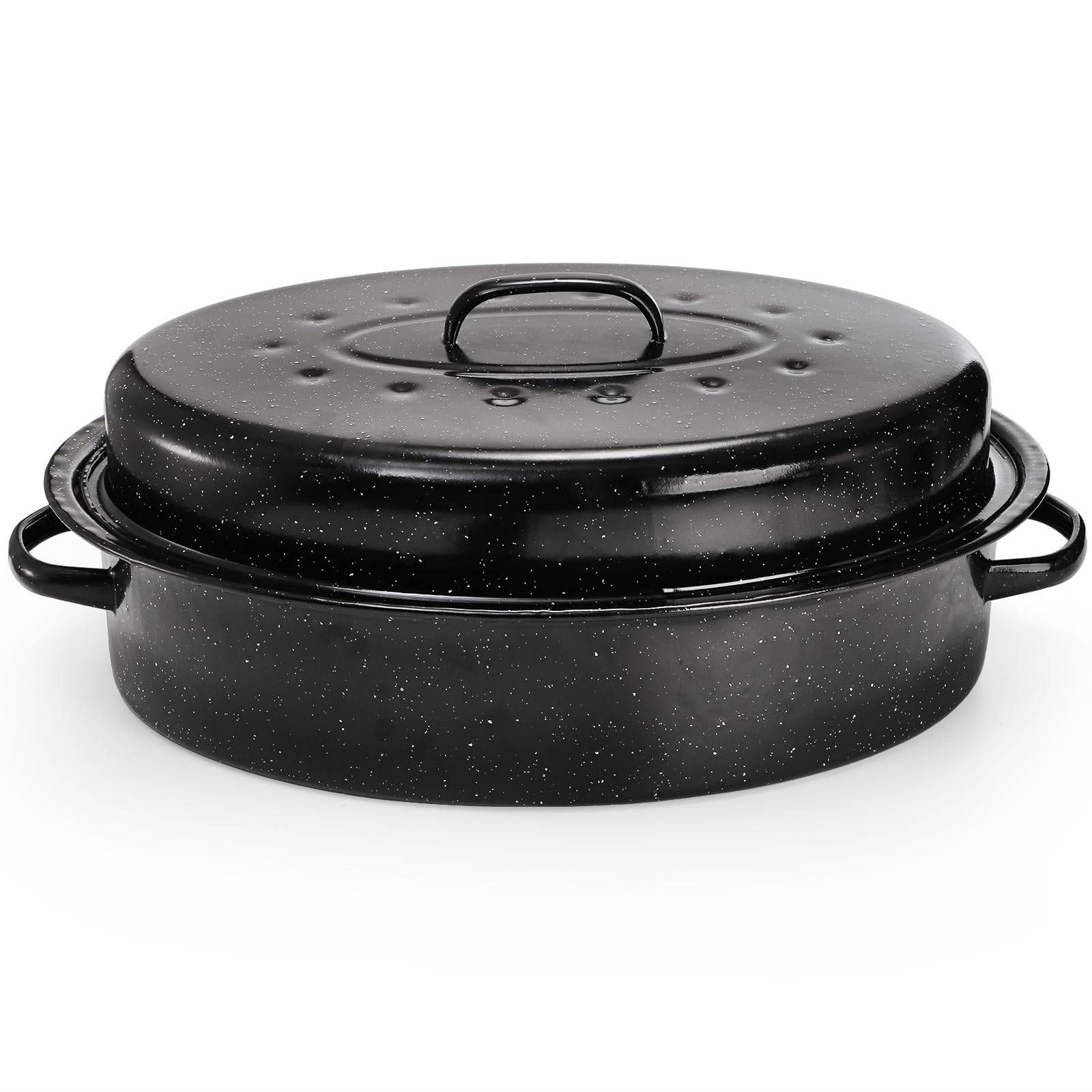 TOPZEA enamel-coated carbon steel pan — durable nonstick surface for easy release.