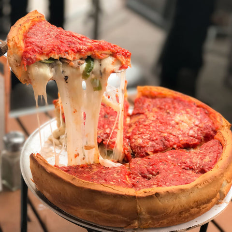 TOPZEA indoor-outdoor-use pizza-pan suited for versatile cooking venues.