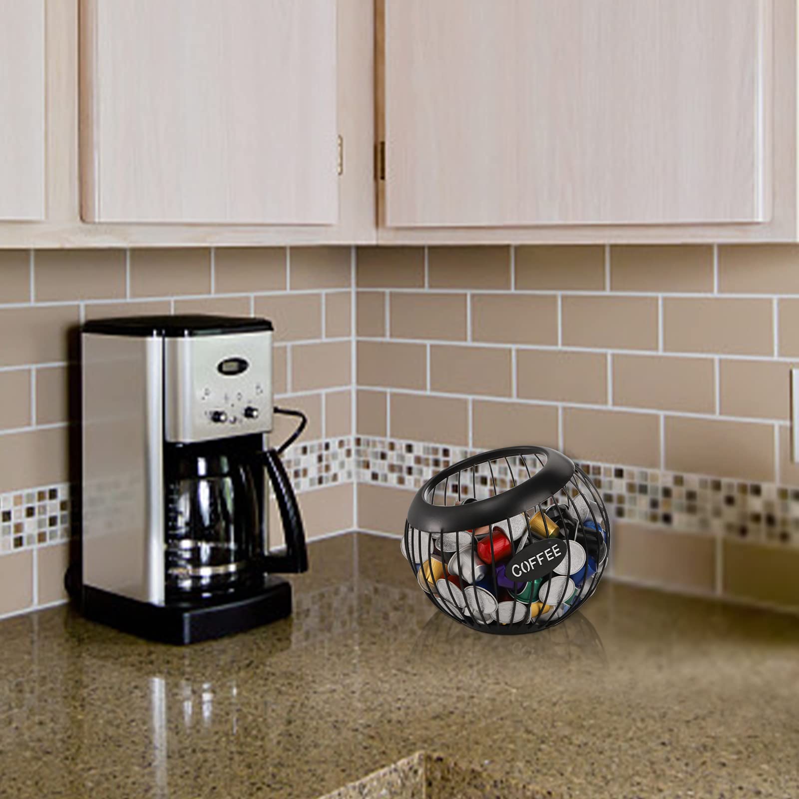 TOPZEA versatile storage holds creamers or small snacks beside espresso machine.