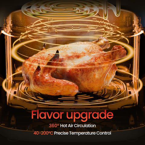 TOPZEE Air Fryer 360-degree hot air for even cooking.