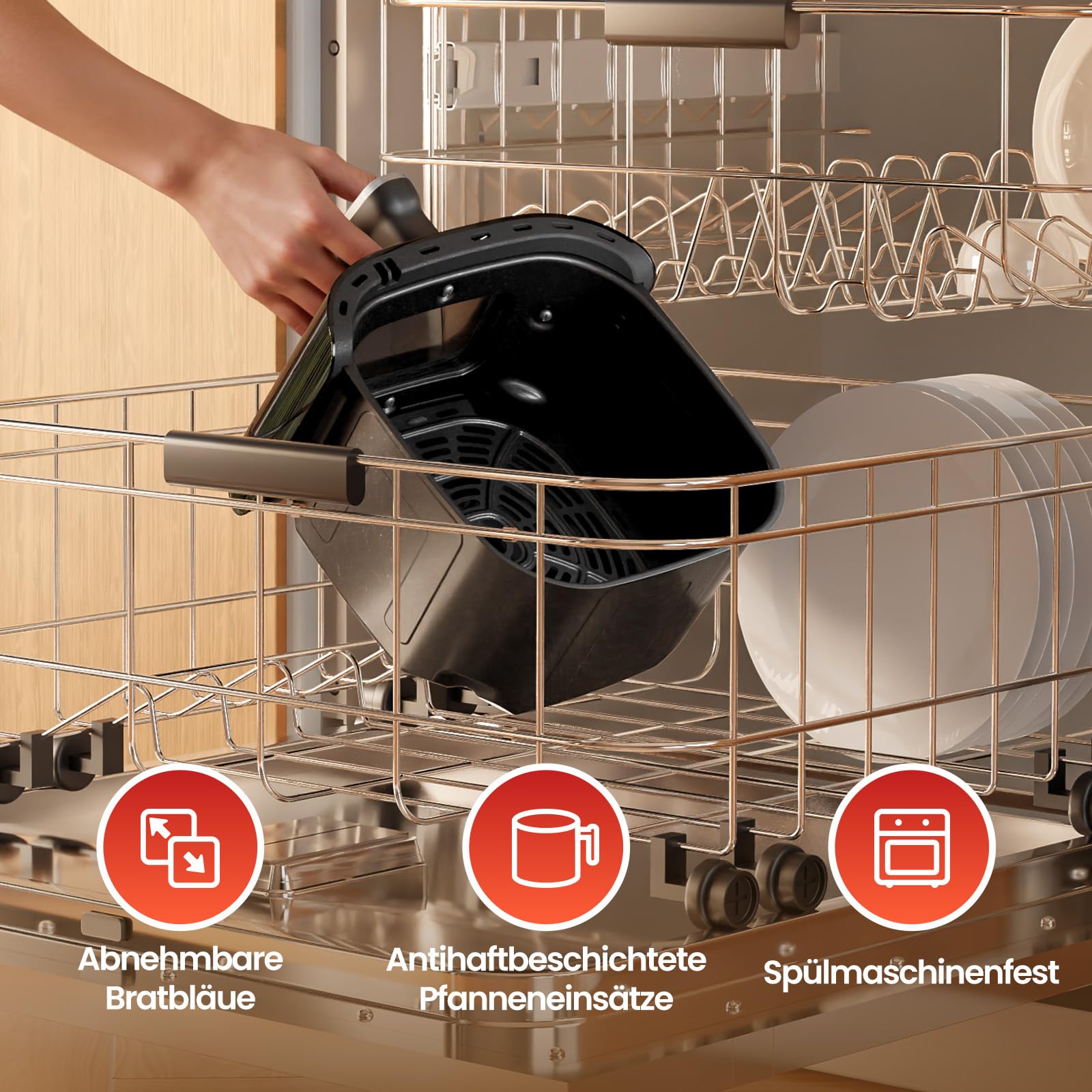 TOPZEE Air Fryer compact countertop design fits kitchens.