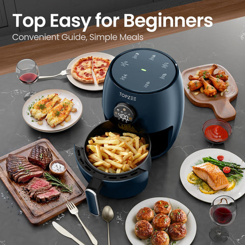 Topzee dishwasher-safe accessories simplify cleanup after cooking.