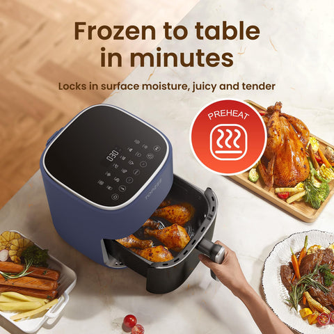 TOPZEE Air Fryer visible window to monitor progress.