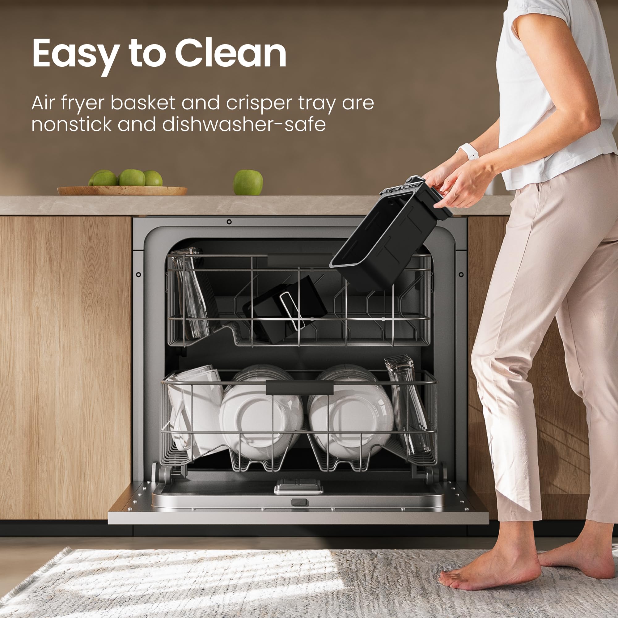 Topzee dual-basket air fryer in action for easy meals.