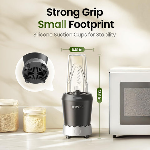TOPZEE multi-function blender suitable for shakes, sauces, and baby foods.