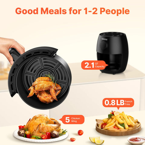Top zee small air fryer kitchen use scene for quick weeknight meals.