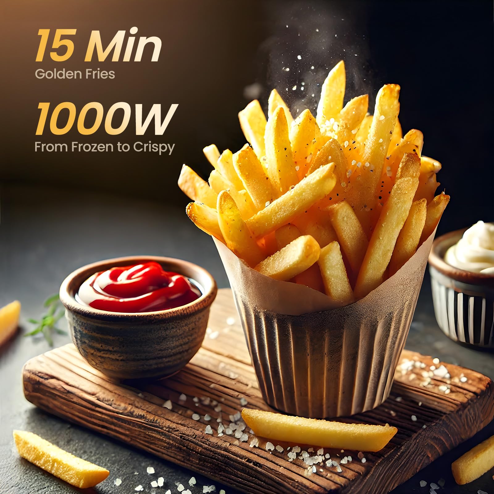 Topzee small air fryer temperature setup with wide 120 to 400 F range.