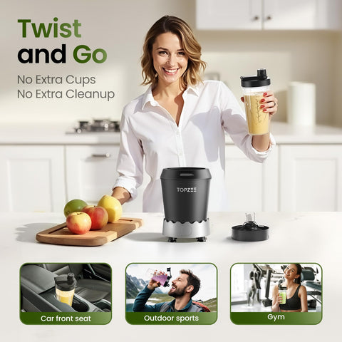 TOPZEE to-go lids seal for spill-free travel with the cup.