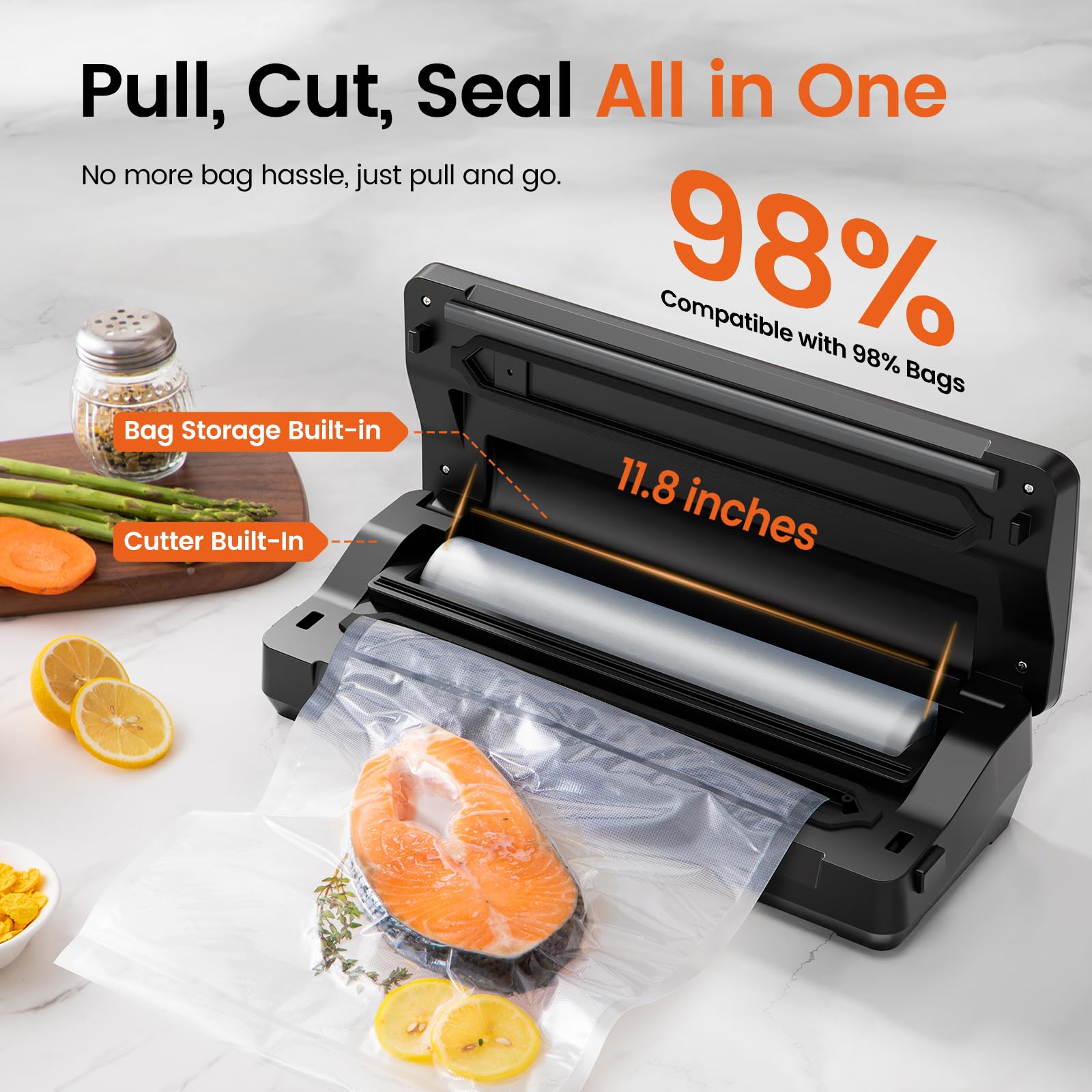 Topzee control panel with dry/moist mode for versatile sealing