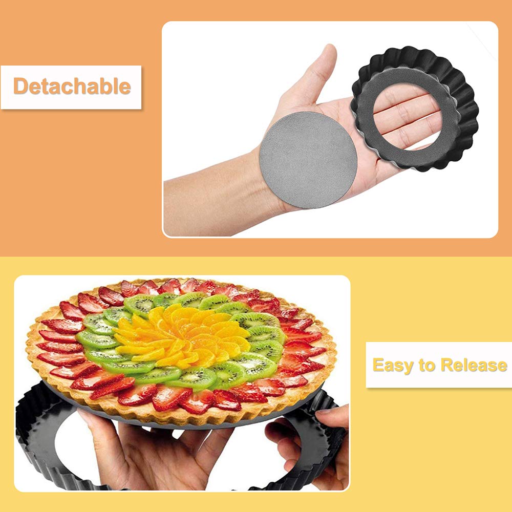 TORASO 4 inch tart pan set perfect for mini tarts and desserts.