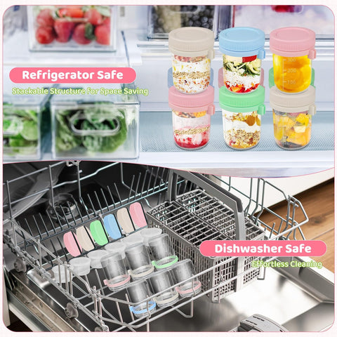 Torchero stackable jars save fridge space during meal prep