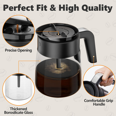TORETAS no-drip spout design ensures tidy counter-top coffee sharing